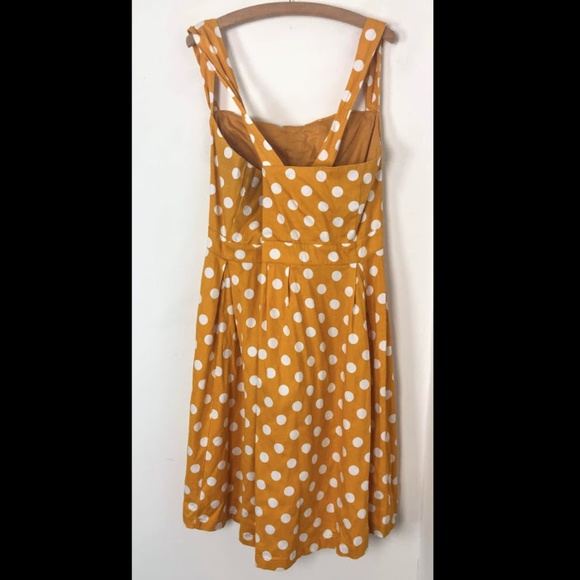 ModCloth Myrtlewood Yellow Polka Dot Dress Pinup - Picture 6 of 6